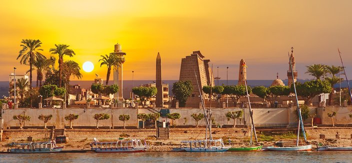 Uferpromenade in Luxor, Aegypten