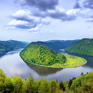 Panorama der Donauschleife, Deutschland Panorama der Donauschleife, Deutschland