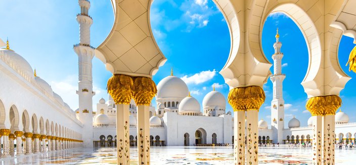 Shekih Zayed Moschee in Abu Dhabi, VAE
