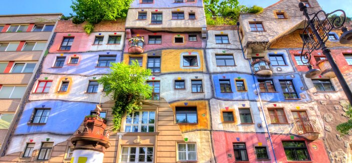 Adora -Hundertwasser Häuser in Wien