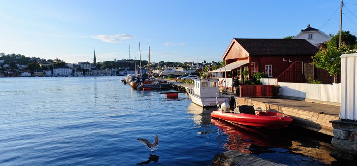 Amadea -Hafen von Arendal, Norwegen