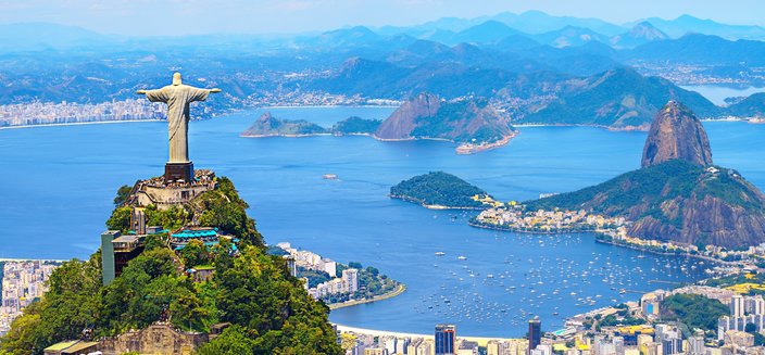 Amadea -Luftansicht der Christusstatue in Rio de Janeiro, Brasilien