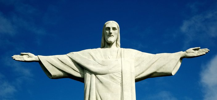 Amera -Cristo Redentor Statue in Rio de Janeiro, Brasilien