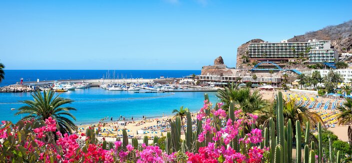 Amera -Puerto Rico Strand auf Gran Canaria, Spanien