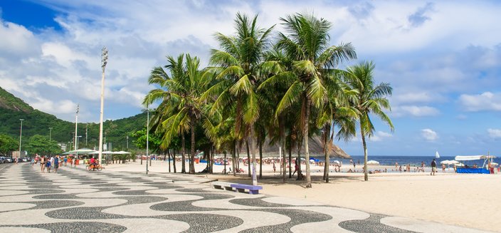 Amera -Strandpromenade Rio de Janeiros, Brasilien