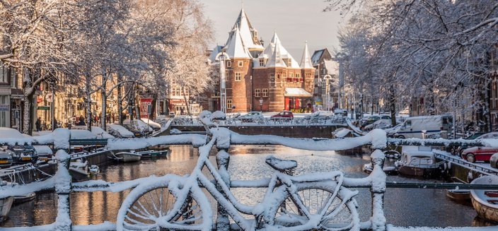 Andrea -Winter in Amsterdam, Niederlande