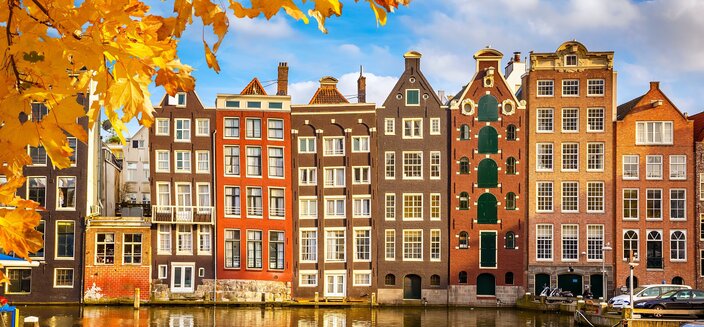 Anesha -Herbst in den Grachten von Amsterdam, Niederlande