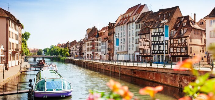 Asara -Kanal in Strassburg, Frankreich