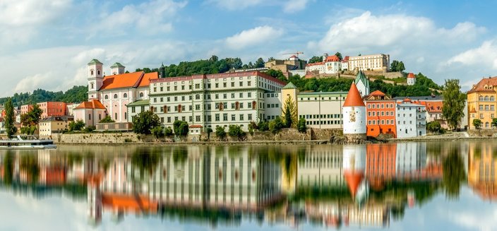 Asara -Panorama von Passau, Deutschland