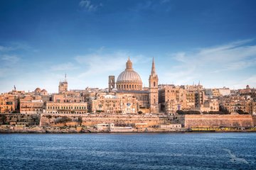 Ausblick auf die Altstadt mit Karmelitenkirche, Malta