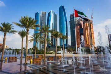 Hochhäuser in Abu Dhabi, Vereinigte Arabische Emirate