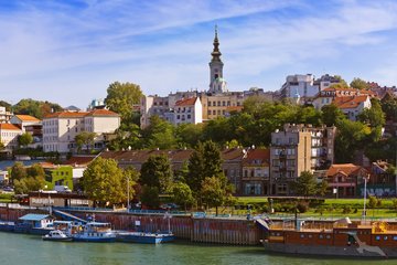 Blick auf Belgrad und die Kathedrale Kathedrale Hl. Michael, Serbien