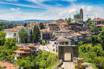 Blick auf die Stadt Veliko Tarnovo, Bulgarien