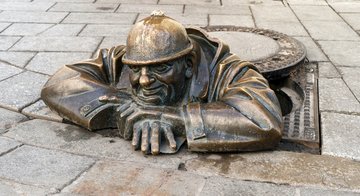 Statue in Bratislava, Slowakei