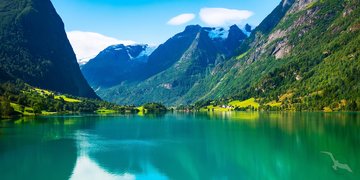 Landschaft und Berge von Nordfjord, Norwegen