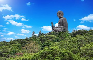 Tian Tan Buddha auf Lantau Island in Hongkong, China