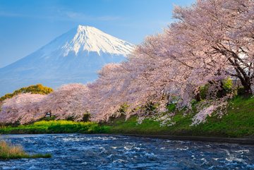 Blick auf den Vulkan Fuji, Japan