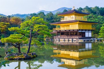 Tempel Kinkakuji am See in Kyoto, Japan