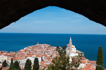 Blick auf die Stadt Koper, Slowenien
