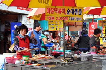 Markt in Busan, Südkorea
