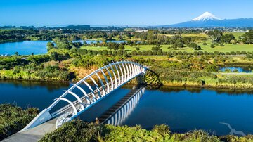 Te Rewa Rewa Brücke in New Plymouth, Neuseeland