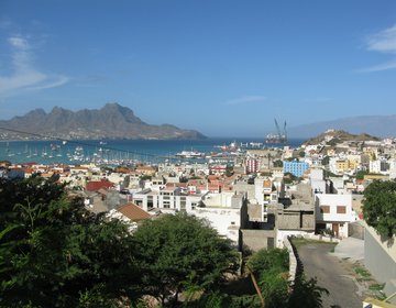 Blick auf Mindelo und die Küste, São Vicente