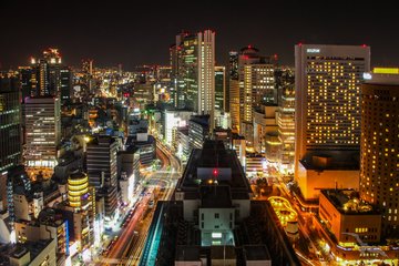 Osaka bei Nacht, Japan