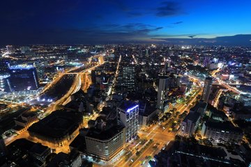 Ho Chi Minh bei Nacht, Vietnam