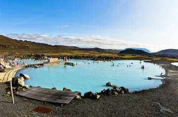 Das Naturbad im Norden am See Myvatn, Island