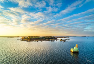 Insel von Vaasa bei Sonnenaufgang, Finnland