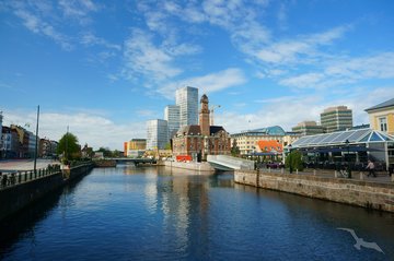 Wasserstraße in Malmö, Schweden
