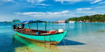 Fischerboote in Sihanoukville, Kambodscha