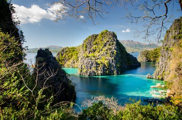 Beckenlandschaft in Coron, Philippinen