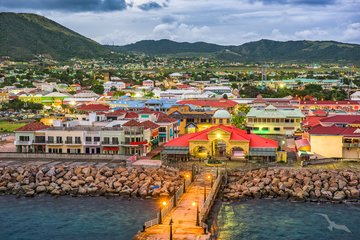 Basseterre am Abend, St. Kitts