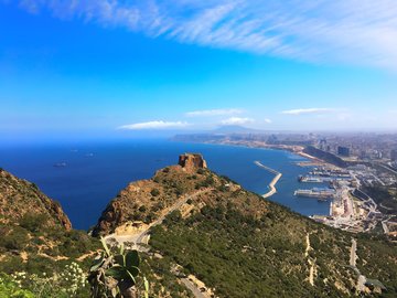 Blick über die Bucht von Bejaia, Algerien