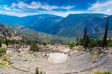 Das Theater in Delphi, Griechenland