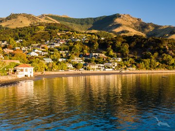 Küste von Akaroa, Neuseeland