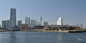 Skyline von Yokohama, Japan