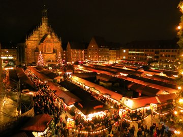 Weihnachtsmarkt in Nürnberg, Deutschland