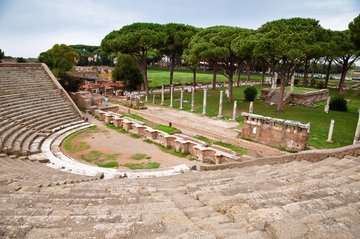 Amphitheater in Ostia, Italien