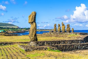 Moai Statuen auf der Osterinsel, Chile