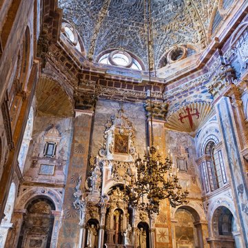 Innenansichtd er Kathedrale von Santiago de Compostela, Spanien