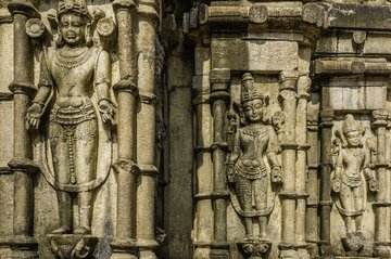 Stein-Statuen vom Kamakhya-Tempel, Guwahati, Indien