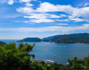 Panoramaaufnahme von Zihuatanejo, Mexiko