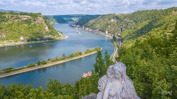 Der Rhein bei St Goarhausen, Deutschland