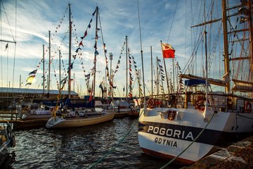 Boote im Hafen von Kotka, Finnland