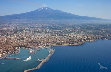 Aussicht auf Catania, Sizilien, Italien