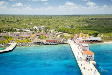 Blick auf die Küste von Cozumel, Mexiko
