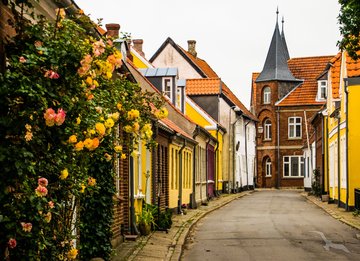 Gasse in Ribe, Daenemark