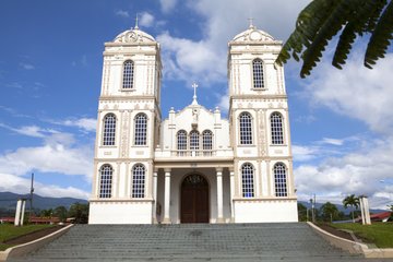 schmuckvolle Sarchi Kirche in Puntarenas, Costa Rica